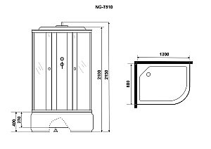 Душевая кабина Niagara Eco NG-7510 120х80 купить в интернет-магазине Sanbest