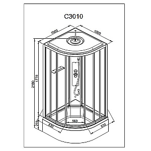 Душевая кабина AvaCan C Серия C3010 100х100 стандартная купить в интернет-магазине Sanbest