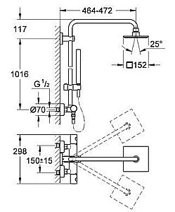 Душевая система Grohe Euphoria Cube 27932 000 купить в интернет-магазине сантехники Sanbest