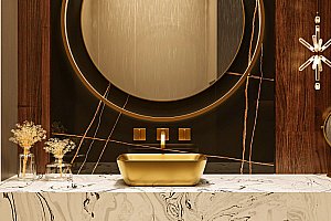 Раковина накладная ABBER Rechteck AC2200MMG золото матовое купить в интернет-магазине Sanbest