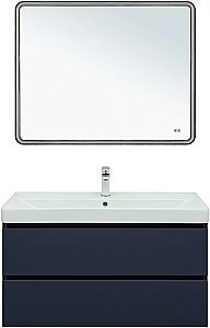 Тумба с раковиной Aquanet Вега 2.0 337945/323884 100 маренго для ванной в интернет-магазине Sanbest