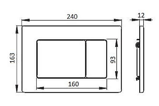 Кнопка для инсталляции Boheme Gun Metall 650-GM антрацит купить в интернет-магазине сантехники Sanbest