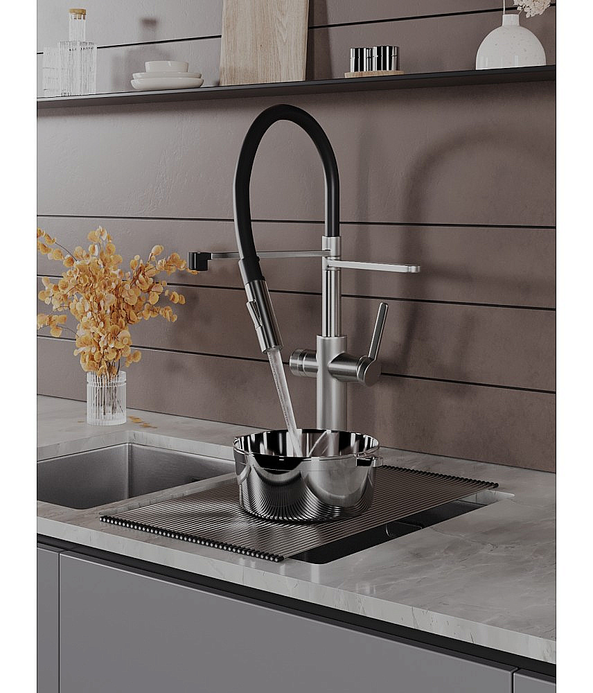 Смеситель для кухни Agger Elegant A3252522 сатин матовый купить в интернет-магазине сантехники Sanbest