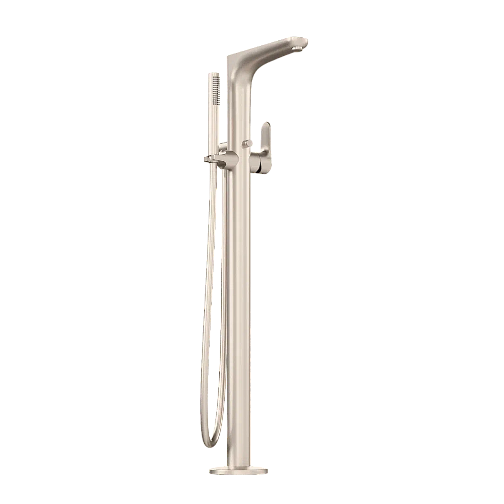 Смеситель для ванны VitrA Root Round A4274134EXP с ручным душем, брашированный никель купить в интернет-магазине сантехники Sanbest