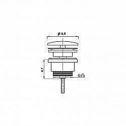 Донный клапан Vincea DBS-216MG серый купить в интернет-магазине сантехники Sanbest