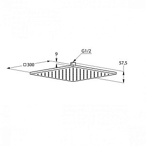 Верхний душ Kludi A-QA 644300500 купить в интернет-магазине сантехники Sanbest