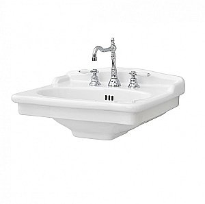 Раковина с пьедесталом Artceram Hermitage 68 HEL002 01 00/ EE11 bi*1 белая купить в интернет-магазине Sanbest