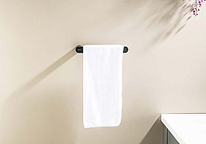 Полотенцедержатель Aquatek Лира AQ4419MB 23 черный матовый купить в интернет-магазине сантехники Sanbest