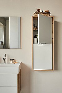 Пенал Jacob Delafon VIVIENNE EB1665-E75-J5 40 дуб давос натуральны/белый блестящий для ванной в интернет-магазине сантехники Sanbest