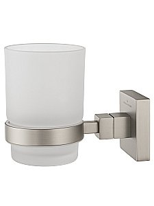 Стакан для зубных щеток с держателем WONZON & WOGHAND POLO, Брашированный никель (WW-8921-BN) купить в интернет-магазине сантехники Sanbest