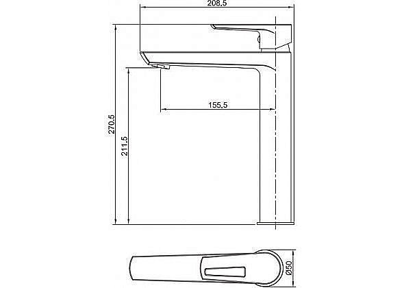 Смеситель для раковины Aquanet Logic AF320-11С купить в интернет-магазине сантехники Sanbest