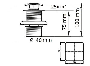 Донный клапан без перелива Ceramalux RD006 купить в интернет-магазине сантехники Sanbest
