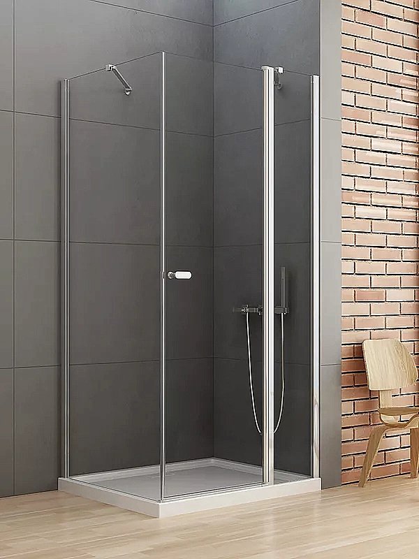 Душевой уголок NEW TRENDY NEW SOLEO K-0405 120x100 стекло прозрачное/профиль хром купить в интернет-магазине Sanbest