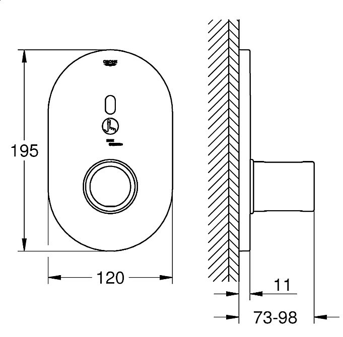 Термостат для душа Grohe Eurosmart CE 36456000 купить в интернет-магазине сантехники Sanbest