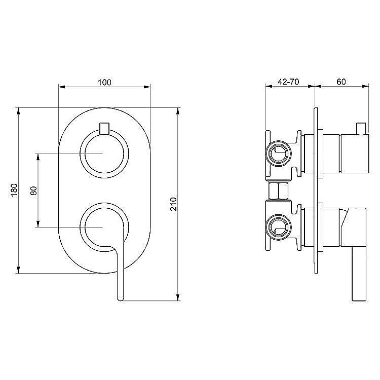 Смеситель для душа Webert DoReMi DR860101015 купить в интернет-магазине сантехники Sanbest