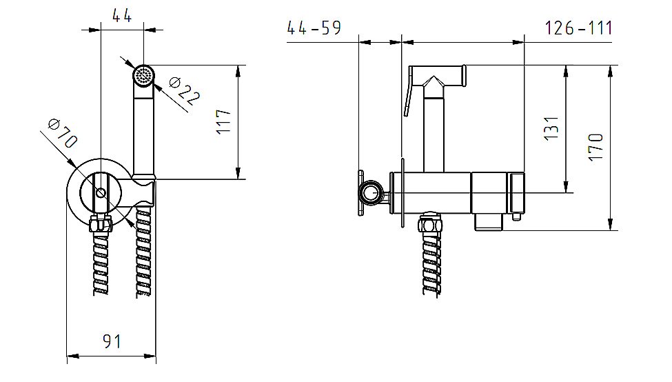 Гигиенический душ Migliore Fortis 31558 золото купить в интернет-магазине сантехники Sanbest