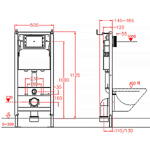 Инсталляция для унитаза Azario AZ-8010-1000 купить в интернет-магазине сантехники Sanbest