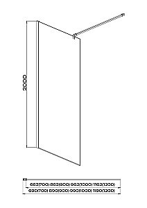 Душевое ограждение Aquatek 70х200 AQ WIW 07020CH стекло прозрачное/профиль хром купить в интернет-магазине Sanbest