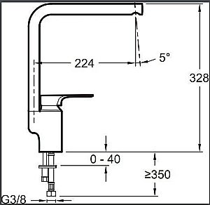 Смеситель для кухни Jacob Delafon ALEO+ E72358-CP купить в интернет-магазине сантехники Sanbest
