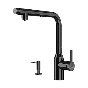 Смеситель для кухни Paulmark Viper Vi213105-GB+D004-GB черный купить в интернет-магазине сантехники Sanbest