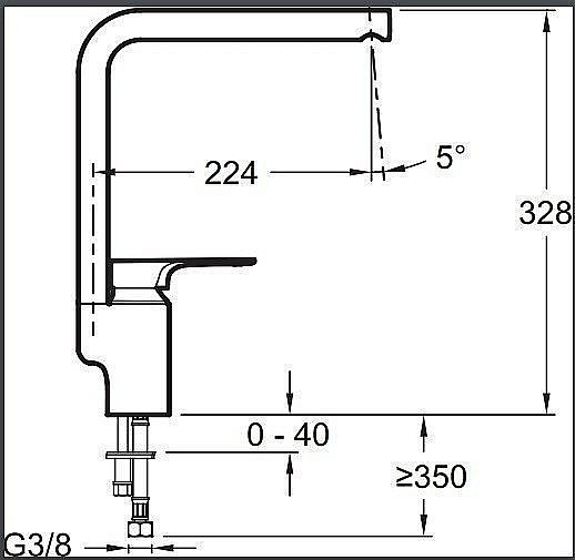 Смеситель для кухни Jacob Delafon ALEO+ E72358-CP купить в интернет-магазине сантехники Sanbest