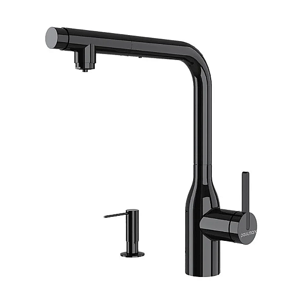 Смеситель для кухни Paulmark Viper Vi213105-GB+D004-GB черный купить в интернет-магазине сантехники Sanbest