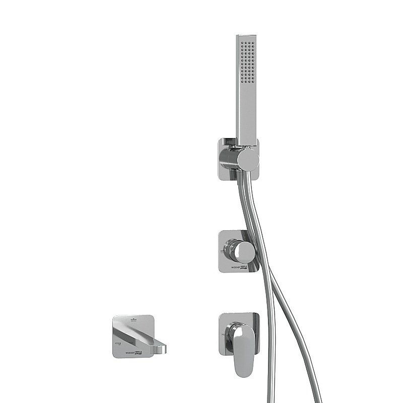 Смеситель для ванны WasserKRAFT Weida SET2852 хром купить в интернет-магазине сантехники Sanbest