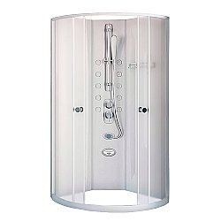 Душевое ограждение Радомир Паола 93х93 профиль белый/стекла матовые купить в интернет-магазине сантехники Sanbest