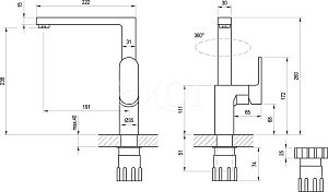 Смеситель для кухни Ravak Chrome CR 016.00 купить в интернет-магазине сантехники Sanbest