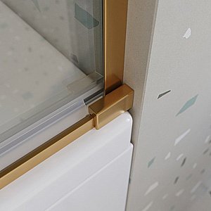 Шторка для ванны Cezares TANDEM-SOFT-VF-2-180/145-C-BORO-IV брашированное золото купить в интернет-магазине Sanbest