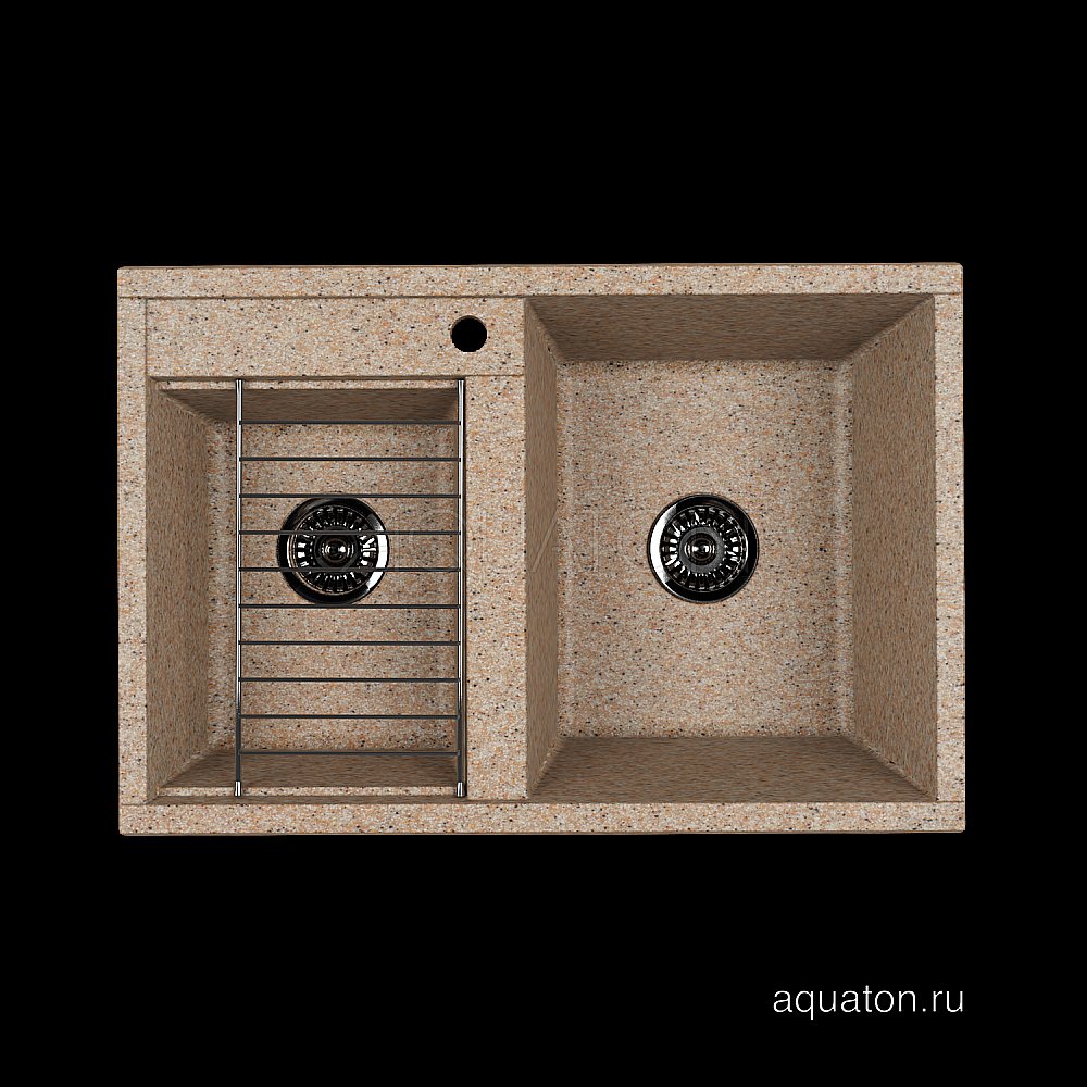 Мойка для кухни Акватон Делия 78 DBL 1A723132DE220 бежевый купить в интернет-магазине сантехники Sanbest