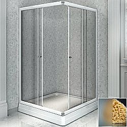 Душевой уголок Радомир Дрим 90х100 стекло матовое/профиль белый купить в интернет-магазине Sanbest