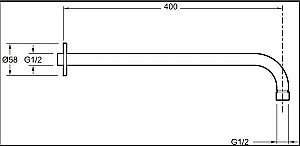 Держатель верхнего душа Jacob Delafon EO E10039-CP купить в интернет-магазине сантехники Sanbest
