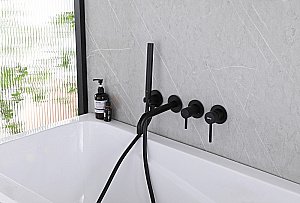 Смеситель для ванны Abber WASSER KREIS AF8130B черный матовый купить в интернет-магазине сантехники Sanbest