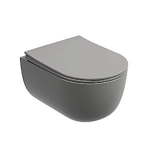 Унитаз подвесной Ceramica Nova Modena CN6063MH безободковый, с крышкой микролифт, антрацит матовый купить в интернет-магазине Sanbest