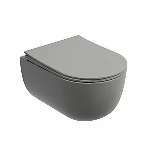 Унитаз подвесной Ceramica Nova Modena CN6063MH безободковый, с крышкой микролифт, антрацит матовый купить в интернет-магазине Sanbest