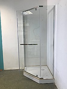 Душевой уголок CeruttiSpa Chika 90x90 CHIKA ZP91T стекло прозрачное/профиль хром купить в интернет-магазине Sanbest