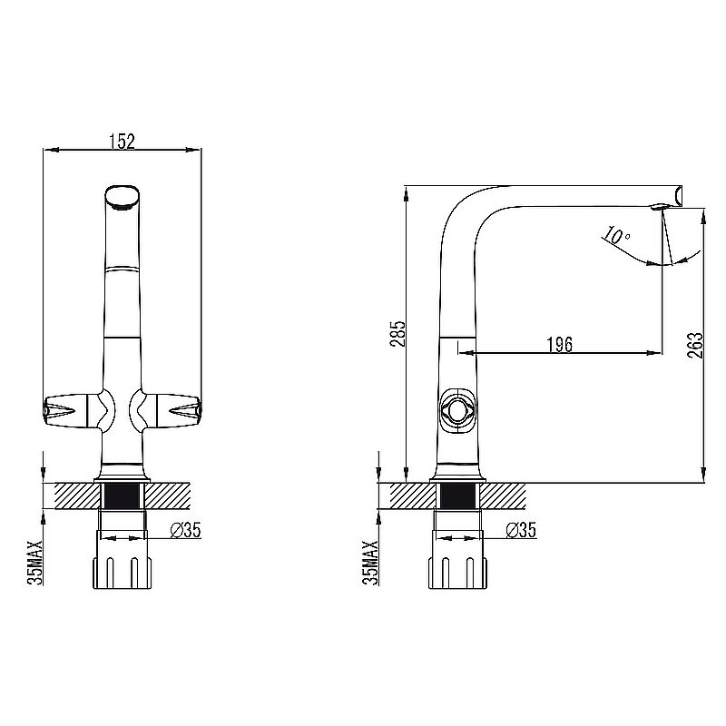Смеситель для кухни Kaiser Topaz 17133 купить в интернет-магазине сантехники Sanbest