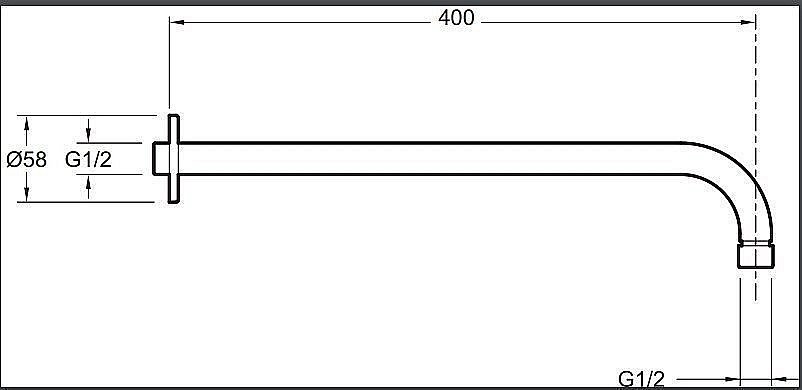 Держатель верхнего душа Jacob Delafon EO E10039-CP купить в интернет-магазине сантехники Sanbest