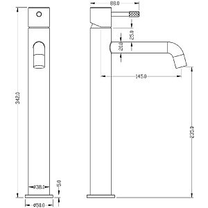 Смеситель для раковины Boheme Uno 462-WG белый/золото купить в интернет-магазине сантехники Sanbest