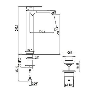 Смеситель для раковины Gattoni H2Omix7000 7006070C0 купить в интернет-магазине сантехники Sanbest