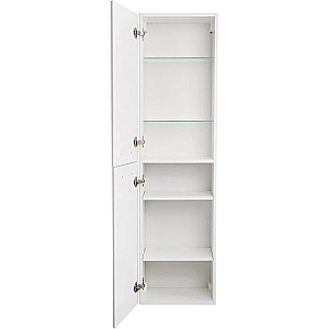 Шкаф-пенал подвесной BelBagno DUE-1500-2A-SC-BL-P 150 Bianco Lucido для ванной в интернет-магазине сантехники Sanbest