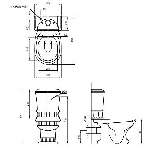 Унитаз Migliore Gianeta 30367 белый/хром купить в интернет-магазине Sanbest