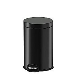 Ведро для мусора WeltWasser ERFIE BL 12L черный/хром купить в интернет-магазине сантехники Sanbest