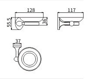 Мыльница CeramaLux Bell 53504 хром купить в интернет-магазине сантехники Sanbest