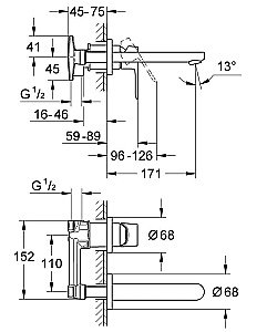 Смеситель для раковины Grohe BauEdge 20474000 купить в интернет-магазине сантехники Sanbest