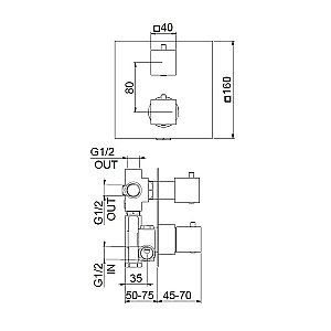 Смеситель для душа Webert Pegaso PE970903015 хром купить в интернет-магазине сантехники Sanbest