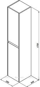 Шкаф-пенал Aquanet Nova Lite 242266 35 белый для ванной в интернет-магазине сантехники Sanbest