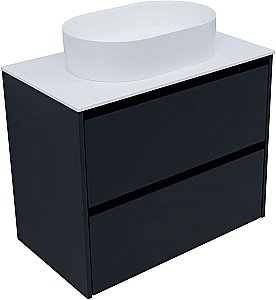 Тумба с раковиной Allen Brau Activity 80 1.34004.AM антрацит матовый/черный брашированный для ванной в интернет-магазине Sanbest