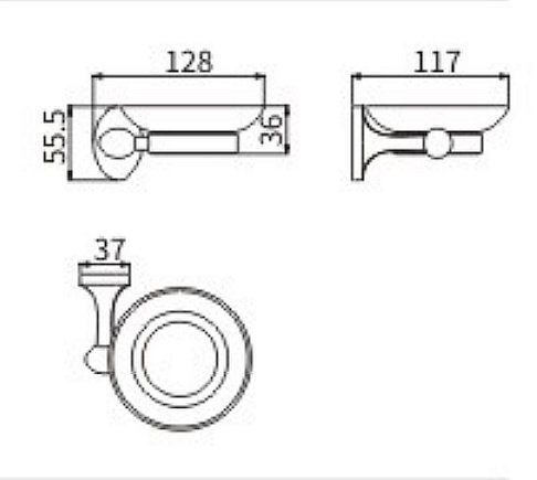 Мыльница CeramaLux Bell 53504 хром купить в интернет-магазине сантехники Sanbest